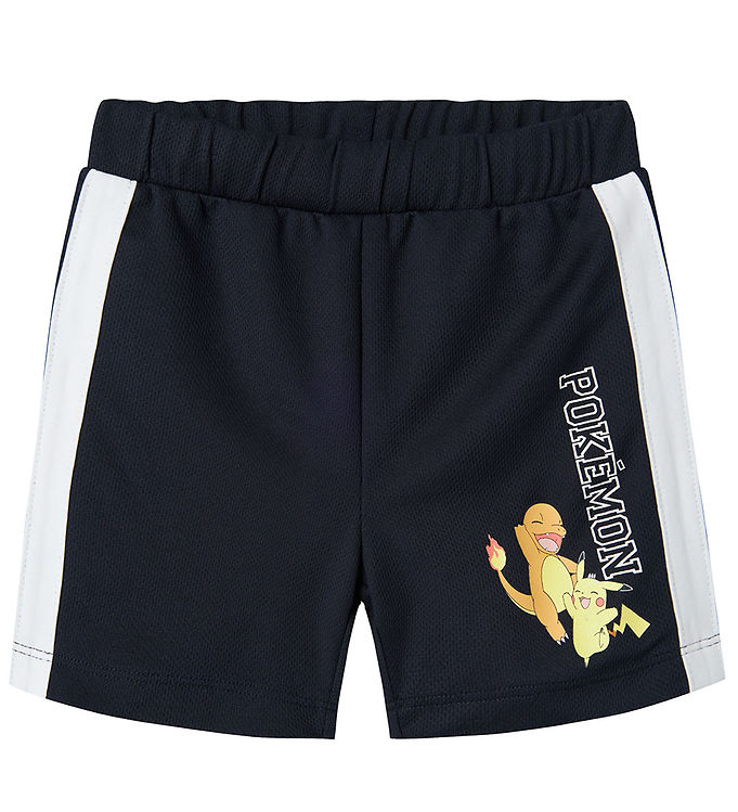 Name It Shorts Navy Blazer Med Pokémon Og Hvide Striber - Str. 2y 92cm