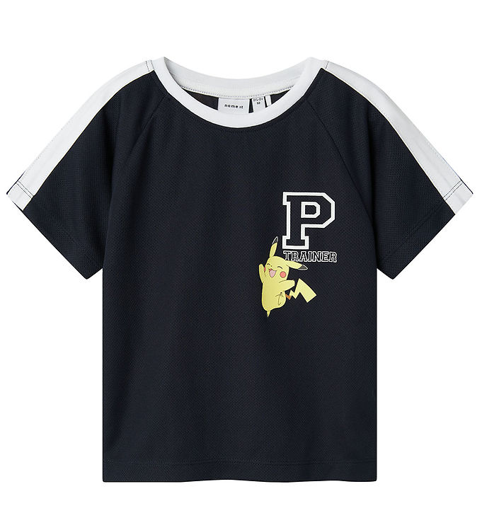 Name It T-shirt Navy Blazer Med Pikachu Og Hvide Detaljer - Str. 2y 92cm