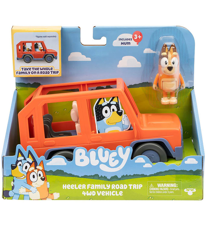 Bluey Legesæt - Familiens 4WD Feriebil m. Figur