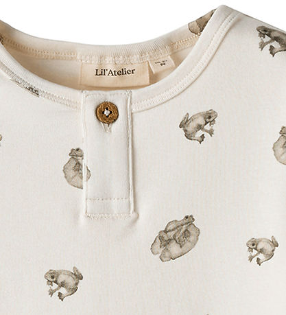 Lil' Atelier T-shirt - NmmGayo - Coconut Mjölk/groda