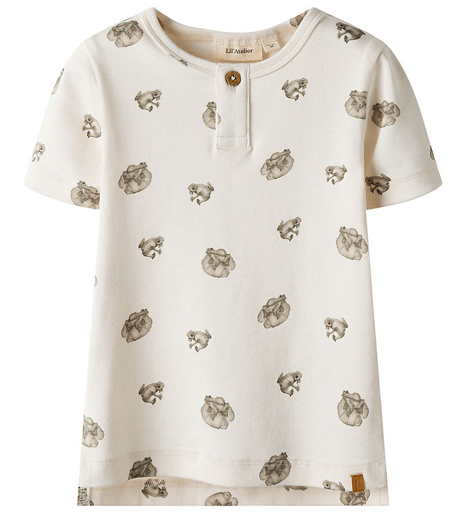 Lil Atelier T-shirt - NmmGayo - Coconut Milk/Frog