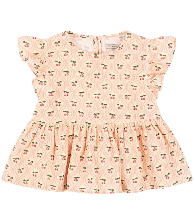 Konges Sløjd Top - Musselin - Coco - Cherry Pink Motif