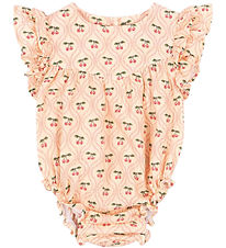 Konges Sløjd Sommerdragt - Musselin - Coco - Cherry Pink Motif Konges Sløjd Sommerdragt - Musselin - Coco - Cherry Pink Motif