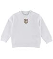 Calvin Klein Sweatshitt - Crest Logo - Bright White Calvin Klein Sweatshitt - Crest Logo - Bright White