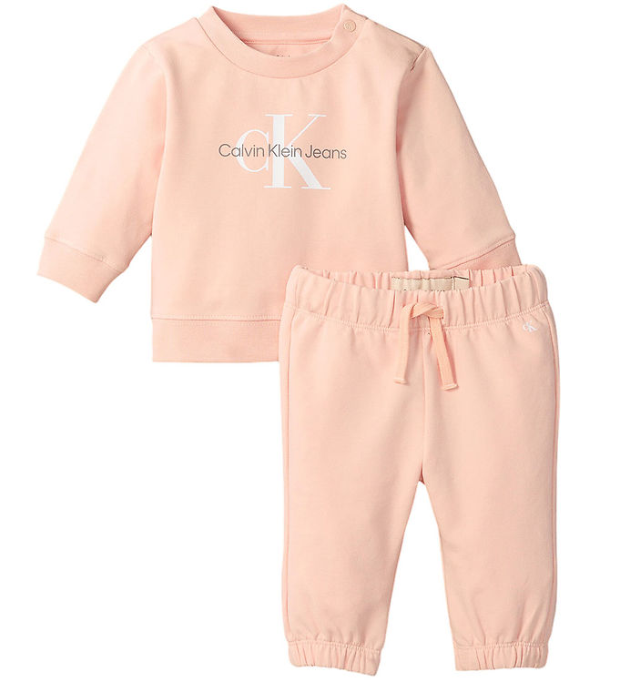 Calvin Klein Sweatsæt - Monogram - Spanish VillaPink