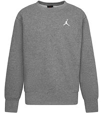 Jordan Sweatshirt - Crew - Carbon Heather m. Logo Jordan Sweatshirt - Crew - Carbon Heather m. Logo