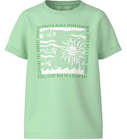 Name It T-shirts - NkmVux - 2-Pak - Honeydew/Light Grey Melange