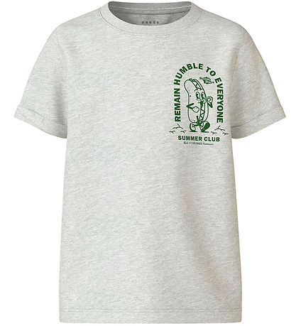 Name It T-shirts - NkmVux - 2-Pak - Honeydew/Light Grey Melange