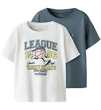 Name It T-shirt - NmmVictor - 2-Pak - Blue Mirage/Bright White Name It T-shirt - NmmVictor - 2-Pak - Blue Mirage/Bright White