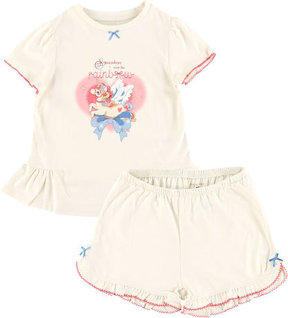 Konges Sløjd Shorts Set - T-shirt/Shorts - Famo Frill - Ecru