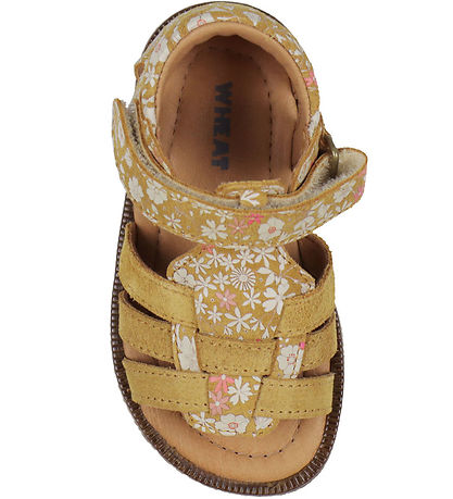 Wheat Sandals - Bray - Tan White Flowers