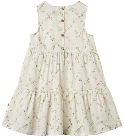 Wheat Dress - Luise - Ivory Checked Flowers