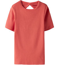 Name It T-shirt - Rib - NkfJalgos - Spiced Coral Name It T-shirt - Rib - NkfJalgos - Spiced Coral