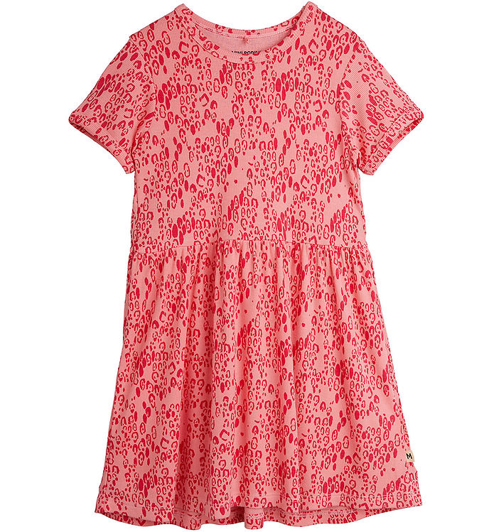 Mini Rodini Kjole - Pink m. Leopardprint