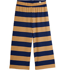 Mini Rodini Bukser - Beige/Navystribet Mini Rodini Bukser - Beige/Navystribet