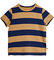 Mini Rodini T-shirt - Beige/Navystribet Mini Rodini T-shirt - Beige/Navystribet