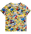 Mini Rodini T-shirt - Gul m. Blomster Mini Rodini T-shirt - Gul m. Blomster