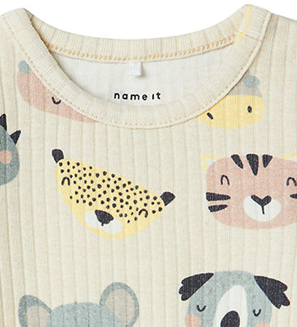 Name It Bodysuit s/s - Rib - NbnOsummer - Peyote Melange