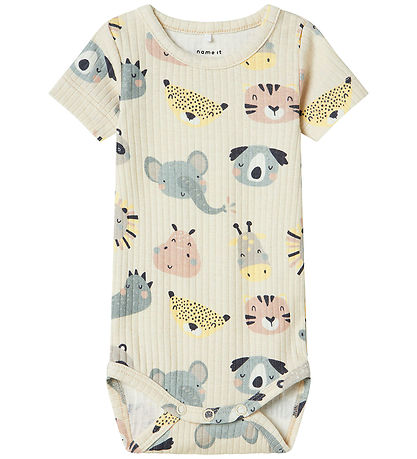 Name It Bodysuit s/s - Rib - NbnOsummer - Peyote Melange