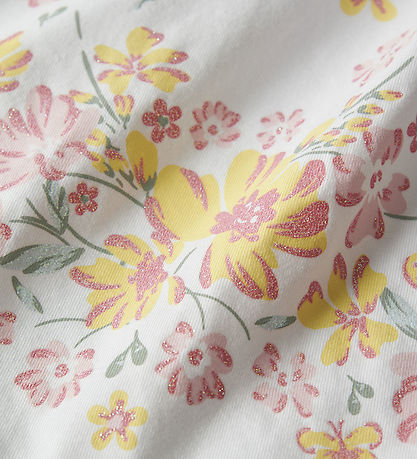 Name It Top - NmfVayana - Bright White/Yellow Flower
