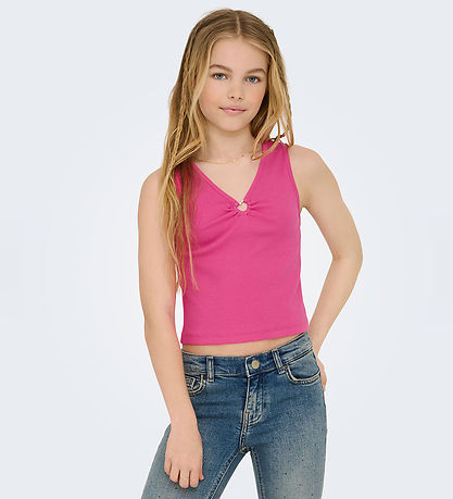 Kids Only Top - KogNessa - Rib - Fuchsia Fedora