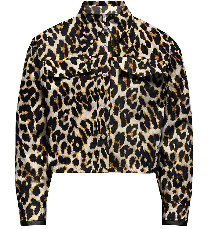 Kids Only Skjorte - Cropped - KogClara - Black/With Clara Leo