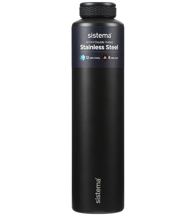 Sistema Termoflaske - Stainless Steel - 600 ml - Sort