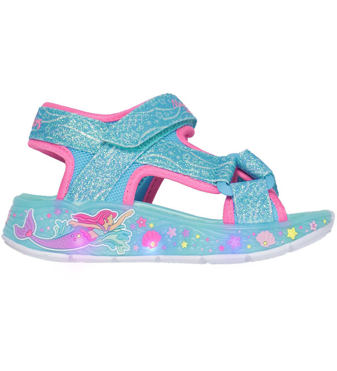 Skechers Sandaler m. Lys - Mermaid Dreams - Blue/Multi