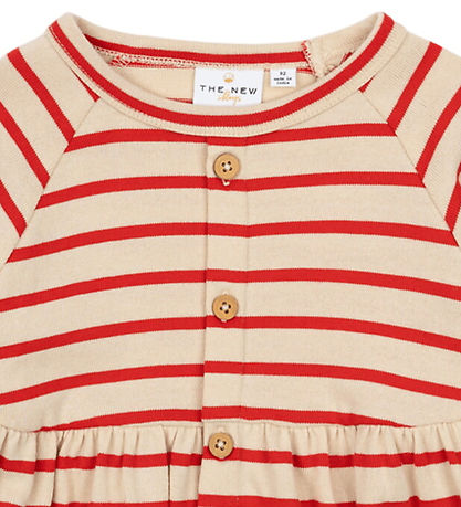 The New Siblings Dress - Knitted - TnstNat - Poppy Red Striped