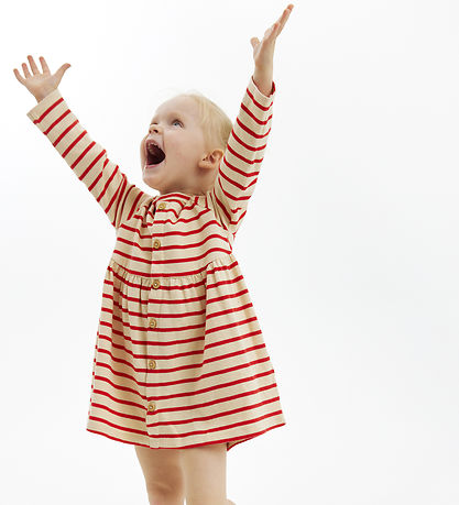 The New Siblings Dress - Knitted - TnstNat - Poppy Red Striped