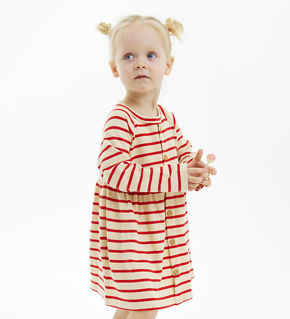 The New Siblings Dress - Knitted - TnstNat - Poppy Red Striped
