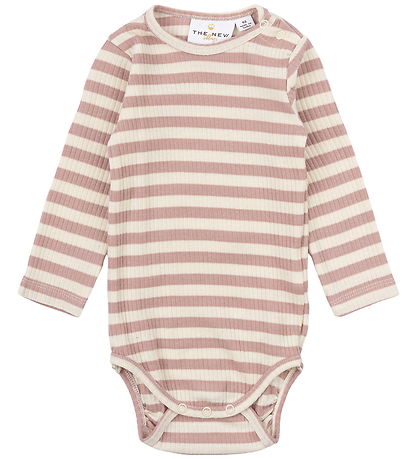The New Siblings Bodysuit l/s - Rib - TnsbFro - Adobe Rose Strip