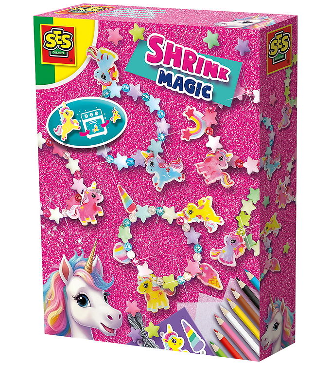 SES Creative Kreasæt - Krympeplast - Enhjørning Armbånd