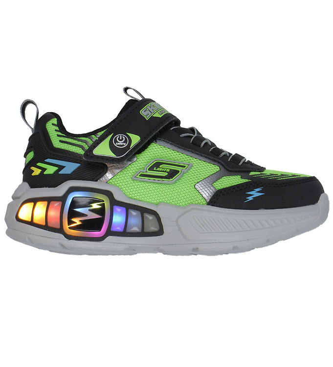 Skechers Sko m. Lys - Light Storm 3 - Lime/Black
