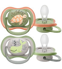 Philips Avent Sutter - 2-pak - Ultra Air - Grå/Grøn m. Print