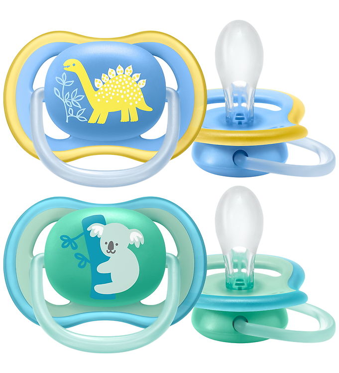 Philips Avent Sutter - 2-pak - Ultra Air - Blå/Grøn m. Print