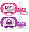 Philips Avent Sutter - 2-pak - Ultra Air - Lilla/Pink m. Print