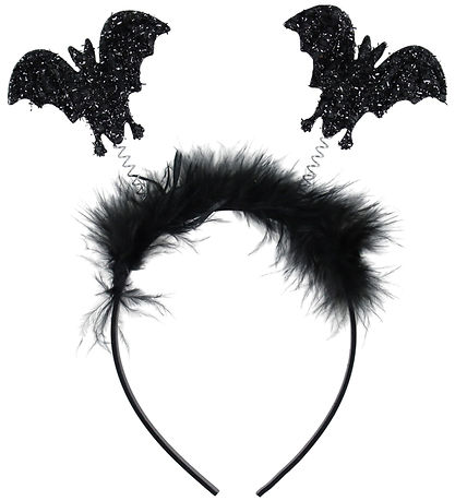 Molly & Rose Costume - Hairband - Batman - Black Glitter
