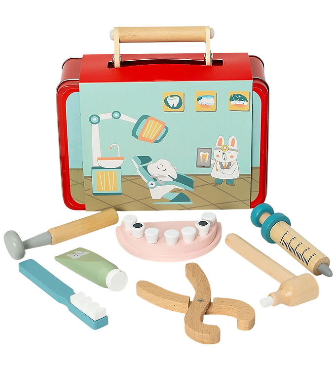 Molly & Rose Tandlægekuffert - Metal - Rød