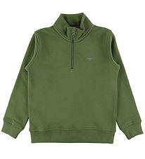 GANT Sweatshirt - Shield Half Zip - Washed Olive GANT Sweatshirt - Shield Half Zip - Washed Olive
