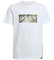 adidas Performance T-Shirt - B CAMO LIN - Hvid adidas Performance T-Shirt - B CAMO LIN - Hvid