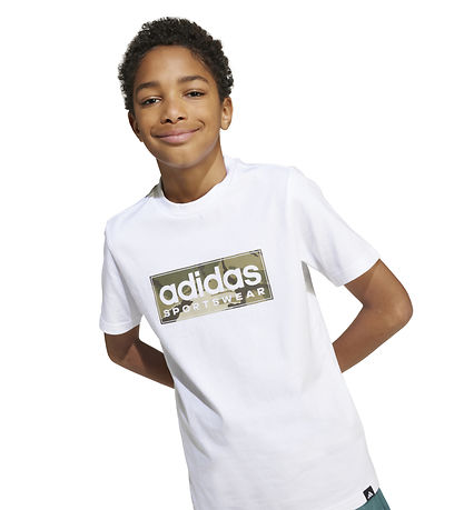 adidas Performance T-shirt - B Camo Lin - White