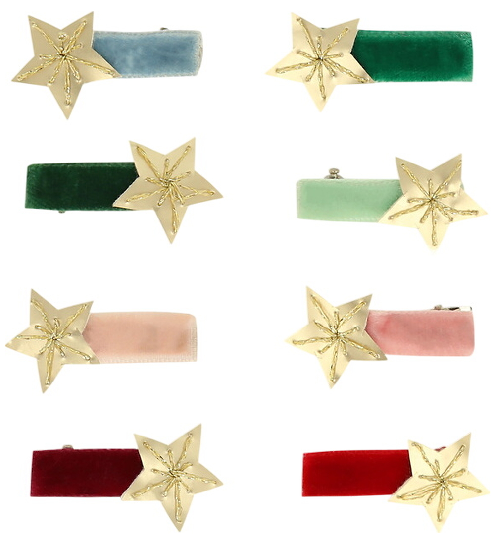 Meri Meri Haarspange - 8er-Pack - 3,5 cm - Gold Star - Meri Meri - One Size - Haarschmuck