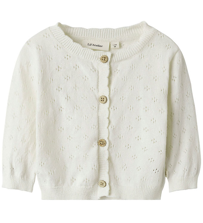 Lil Atelier Cardigan - Strik - NbfGliva - Coconut Milk