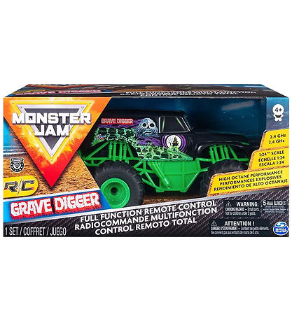 Monster Jam Fjernstyret Truck - 1:24 - Grave Digger