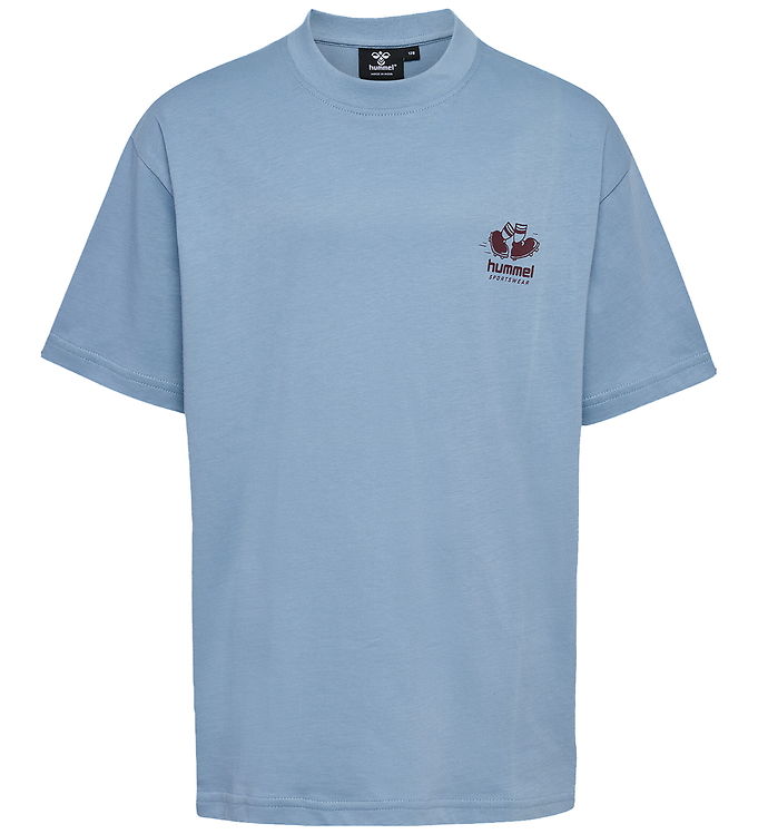 Hummel T-shirt - hmlLoose - Faded Denim m. logo