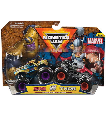 Monster Jam Truck - 1:64 - Marvel - 2-pak - Thanos vs Thor Monster Jam Truck - 1:64 - Marvel - 2-pak - Thanos vs Thor