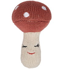 OYOY Rangle - Strik - Mushroom - Offwhite/Rød OYOY Rangle - Strik - Mushroom - Offwhite/Rød