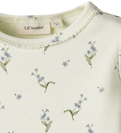 Lil' Atelier T-Shirt - NmfGayo - Coconut Milch/Vergissmeinnicht
