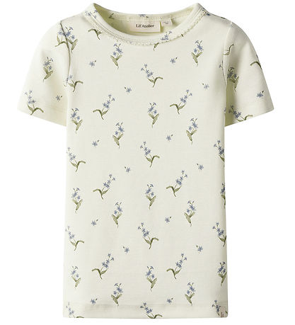 Lil' Atelier T-Shirt - NmfGayo - Coconut Milch/Vergissmeinnicht